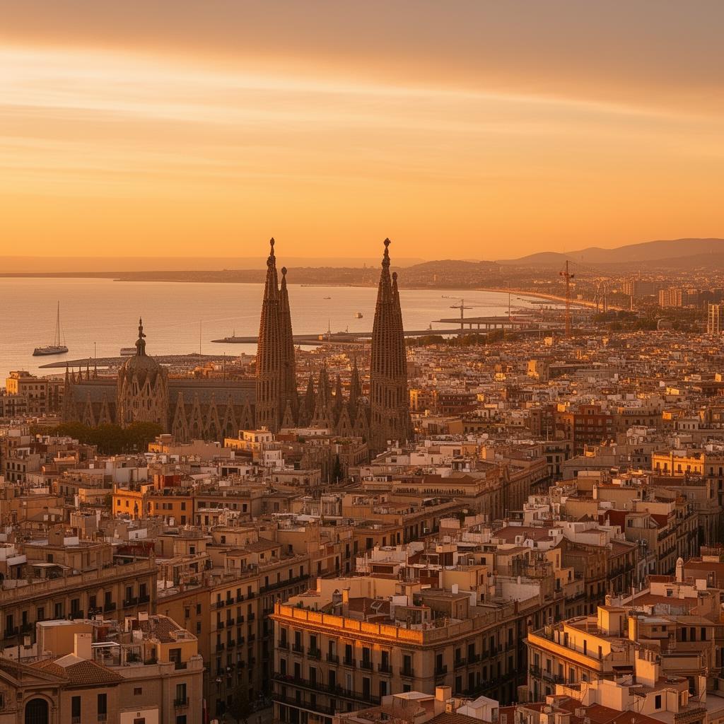 Spanish city skyline
